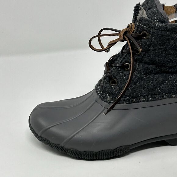 Sperry Womens Gray Size 6 Quilted Duck Boots rain Snow Boot Shoes STS97562 - Picture 15 of 16